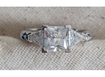 Sterling CZ Ring -size 9 - Lot BB