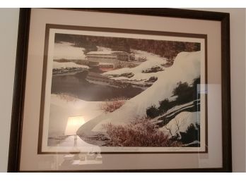 The Covered Bridge Print By George T Mayers - Signed