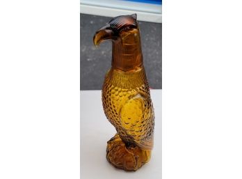 Glass Eagle Bottle - Head Is Chipped See Pics