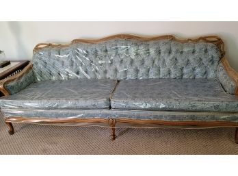 Light Blue Sofa - Covered In Plastic - Like New - 90' Wide X 33' Deep