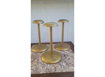 3 Wooden Hat Stands - 8.5' High