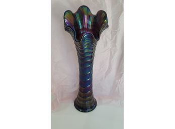 13' Tall Carnival Glass Vase