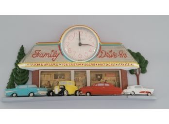 Working Family Drive In Wall Clock - 20' W X 10' H