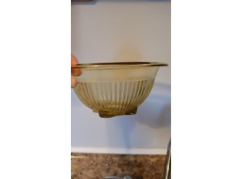 Depression Glass- Federal Glass- Amber Rolled Edge Mixing Bowl - 7 '
