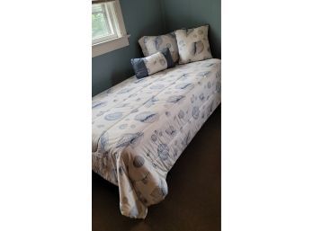Twin Comforter,  Sham And Throw Pillows