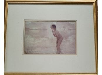 1912 Print September Morn By Paul Chabas - 18' X 21.5'