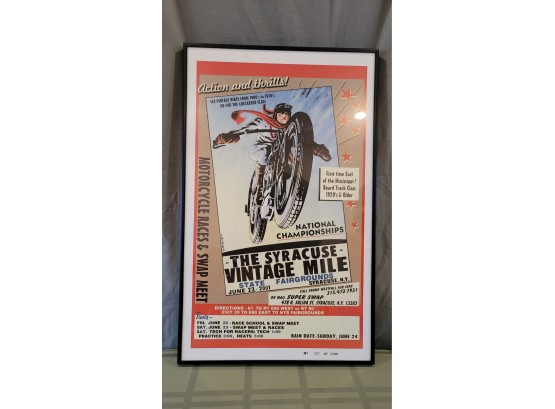 The Syracuse Vintage Mile Motorcycle Races Poster-Numbered 357- 2500