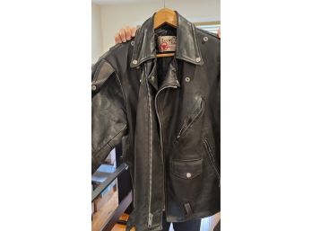 Leather Biker Jacket - Size 42