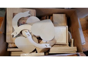 Boxlot Of Wooden Crafts