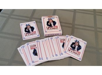 Uncle Sam- I Want You On A Harley Playing Cards