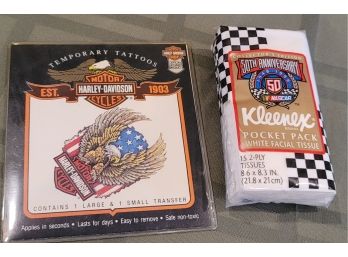 Harley Davidson Tissues And Temporary Tatoos