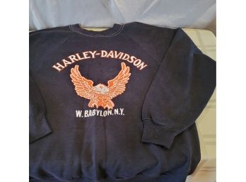Rare Harley Davidson Sweatshirt- West Babylon - No Longer In Business - M 38-40