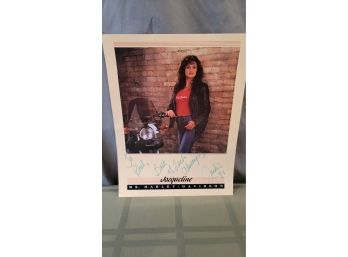 Autographed Picture Jacqueline To Phil - Ms Harley Davidson 1988