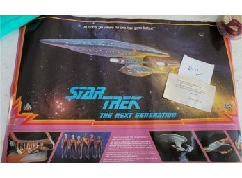 General Mills Star Trek Poster By Galoob - 17 X 24 - Comes With Hard Mailing Tube - Can Be Shipped - 2 Of 2