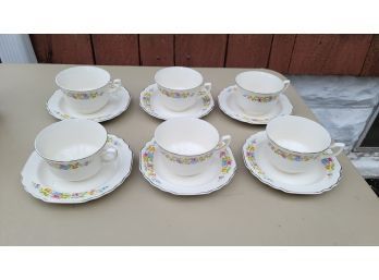 Lido W S George 6 Cup & Saucers