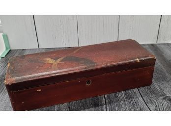Antique Box With Locking Key From Japan - 11x4 - D