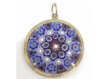 Vintage Millefiori Mosaic Pendant -J