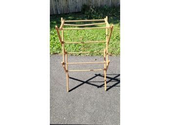 Vintage Worlds Best Wooden 3ft High Folding Clothes Drying Rack