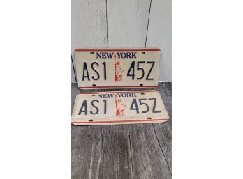 Two NY License Plates