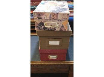 3 Picture Boxes/ Storage