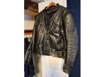 Mens Fieldsheer Leather Motorcycle Jacket Size 46