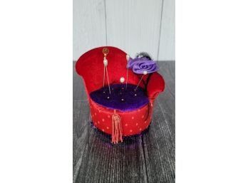 4' Red Chair Pin Box