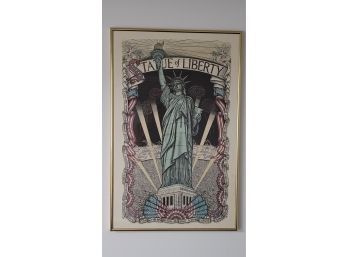 Framed Statue Of Liberty Poster-  22 X 34