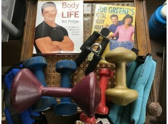 Fitness Books And Hand And Ankle Weights