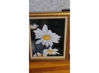 Muriel Little Original Oil Painting Of Daisies  - 21.5 X 25.5