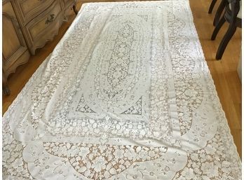 Vintage Lace Tablecloth 116 X 65