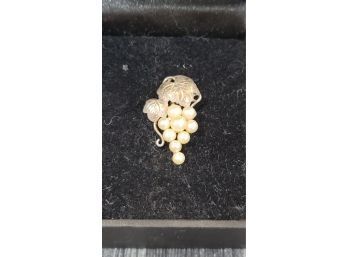 Sterling Silver & Pearl Screw Back Earring - Just One - D