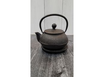 Cast Iron Asian Tea Kettle With Stand