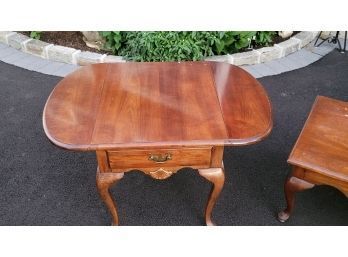 Drop Leaf Side Table Measures 21.5' Wide When Down - Add 18' When Open. 26' Deep X 22' Hig
