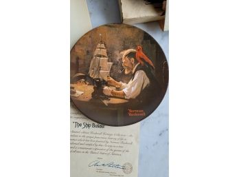 Knowles The Ship Builder Plate By Norman Rockwell
