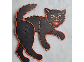 Vintage Die Cut Halloween Cat