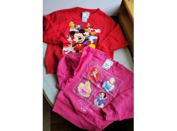 Brand New Girls Disney Sweatshirts Small & X Small
