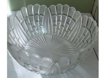 Art Deco Glass Bowl - 9.25' Heavy