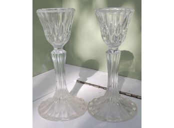 Glass Candlestick Holders - 7'
