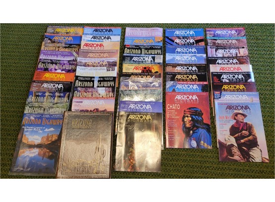 Large Collection Of Arizona Highways Magazines With Collection Binder