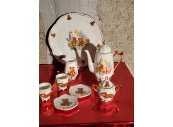 Complete Vintage Childs Teddy Bear Tea Set