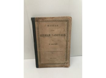 1868 Book Of The German Language By W Grauert