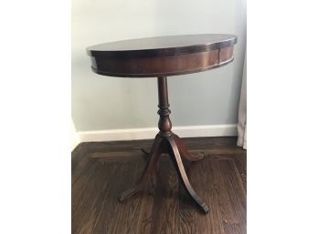 Antique Mahogany Drum Side Table