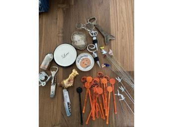 Lot Of Bar Items Vintage And Modern