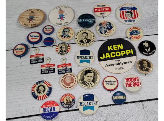 Old & Repro Political Buttons  Jacoppi Sticker Lot #4