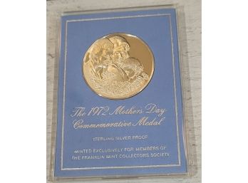 1972 Sterling Silver Proof - Mothers Day Commemorative Medal Sealed