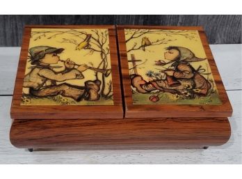 Musical Hummel Jewelry Box Made In Italy, Plays Fascination