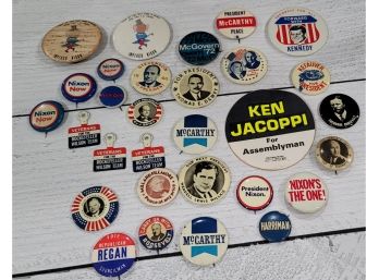 Old & Repro Political Buttons  Jacoppi Sticker Lot #4