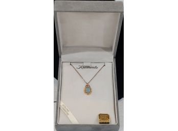 1950s Krementz Aquamarine Necklace W/original Box