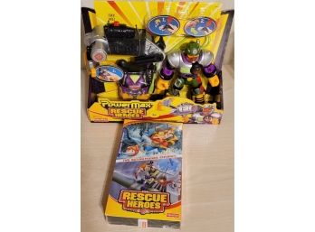 Rescue Heroes Power Max Rocky Canyon & VHS - New Sealed