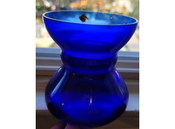 Cobalt Blue Vase Made In Poland